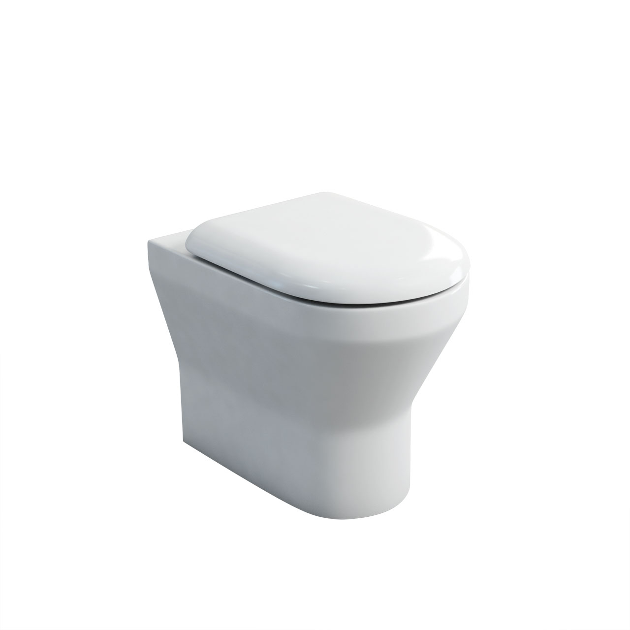 Curve S30 back to wall pan with soft close angled seat